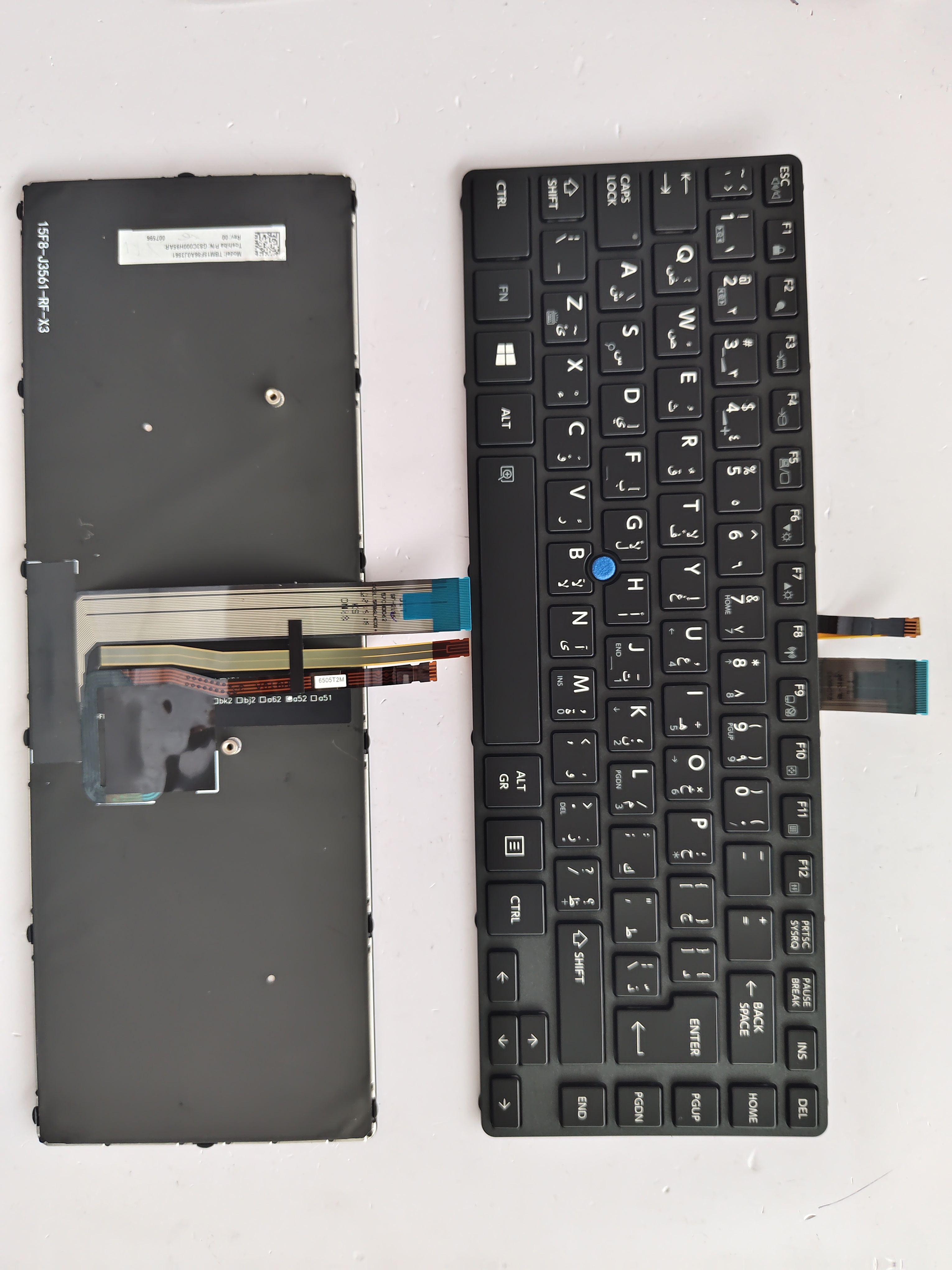 Picture of New Replacement Laptop Keyboard For TOSHIBA A40-C BLACK FRAME BLACK With Point Backlit AR Layout